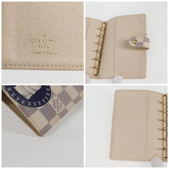 LOUIS VUITTON Damier Azur patch Agenda PM Day Planner Cover - Picture 16 of 16